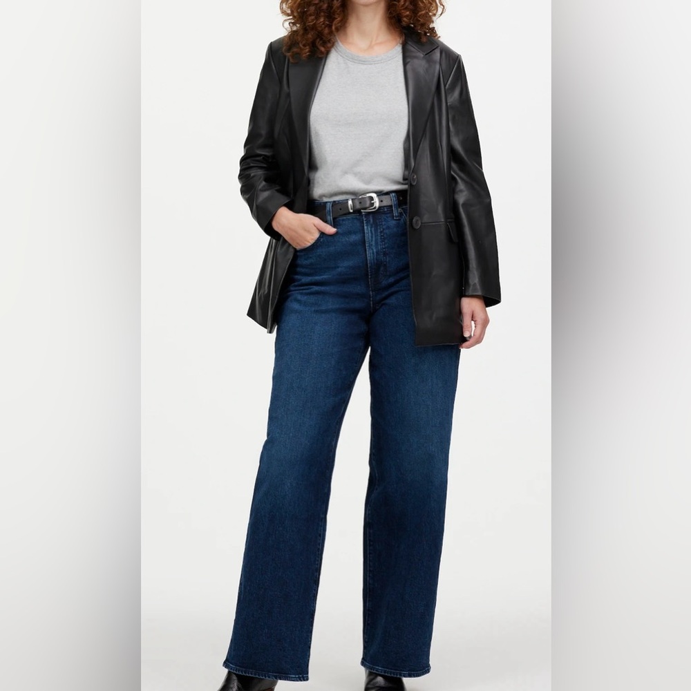 Madewell Dark Blue Wide Leg Jeans